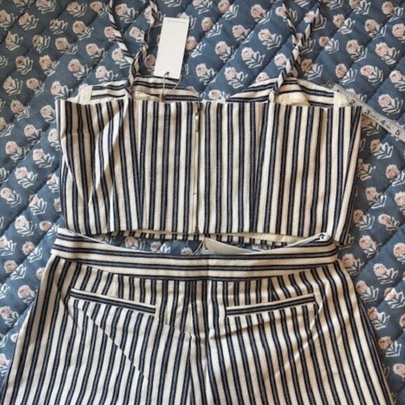 β NWT Anthropologie Moon River // Striped Crop Top & Shorts Set // Size Large - Picture 5 of 7